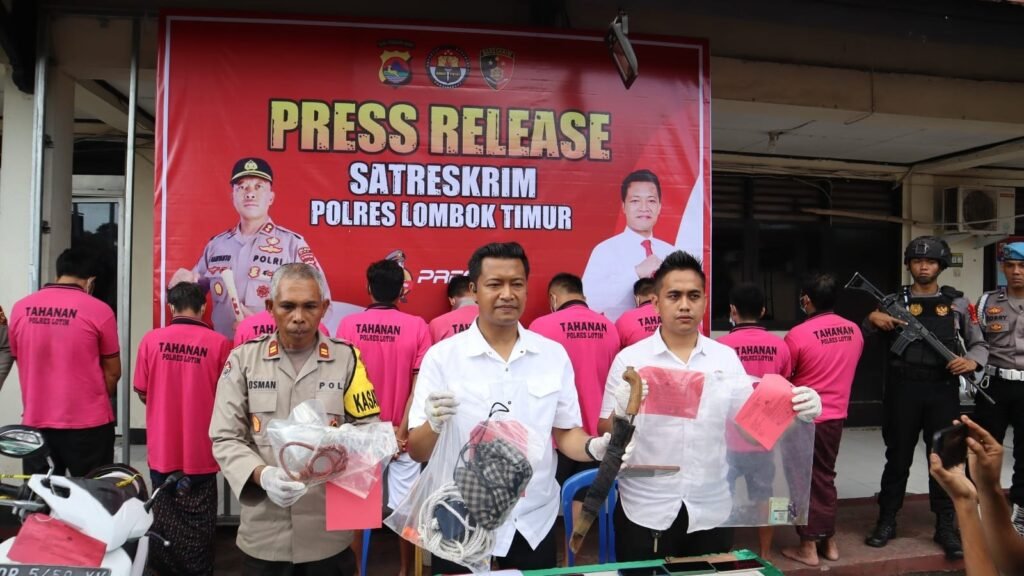 Polres Lombok Timur ungkap kasus komplotan curanmor.