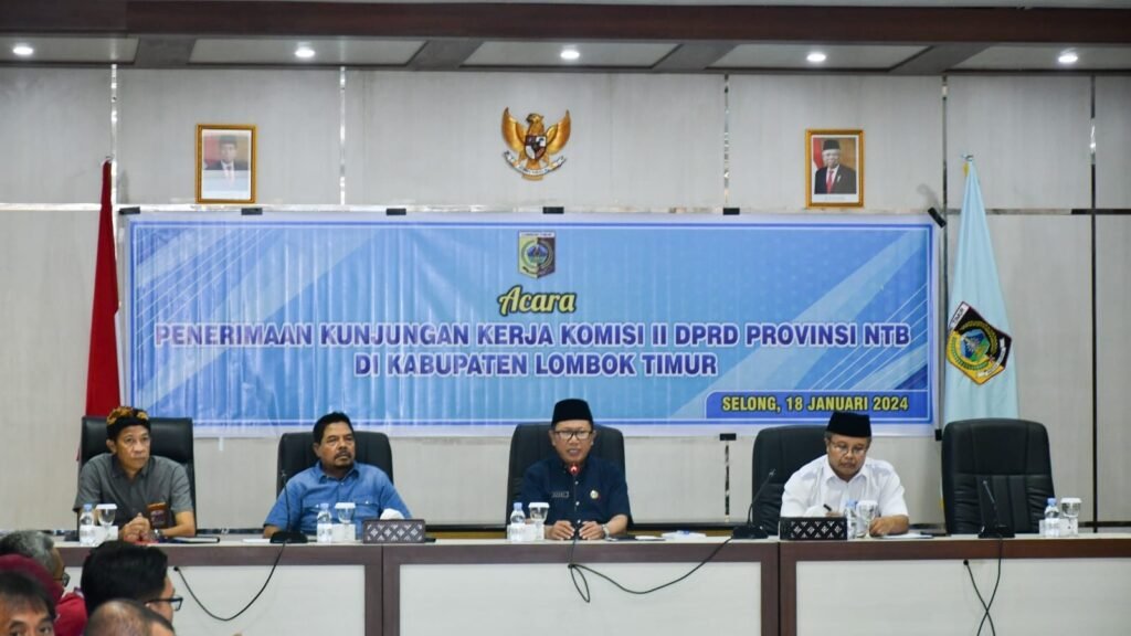 Pemda Lombok Timur saat menerima kunjungan kerja Komisi ll DPRD provinsi NTB di Kabupaten Lombok Timur, Jumat (19/1/2024).