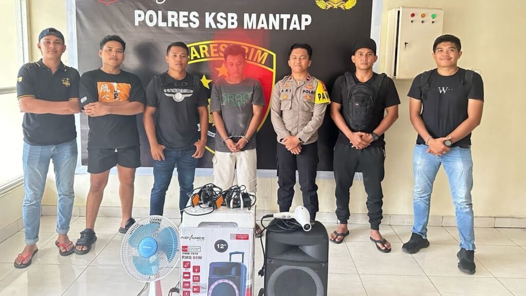 Seorang pria inisial Y, asal Kecamatan Taliwang Kabupaten Sumbawa Barat ditangkap polisi karena membobol salon kecantikan, Kamis (25/1/2024).