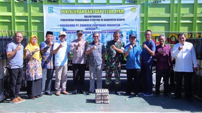 Wakil Bupati Kabupaten Dompu H Syahrul Parsan menerima bantuan sebanyak 100.000 butir telur dari PT. Charoen Pokphand Indonesia, Jumat (2/2/2024).