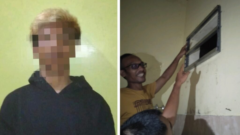 Remaja inisial MH, 16 tahun asal Ampenan ditangkap polisi karena membobol toko di Jalan Panjitilar Negara Kelurahan Tanjung Karang Permai, Kota Mataram, Jumat (23/2/2024).