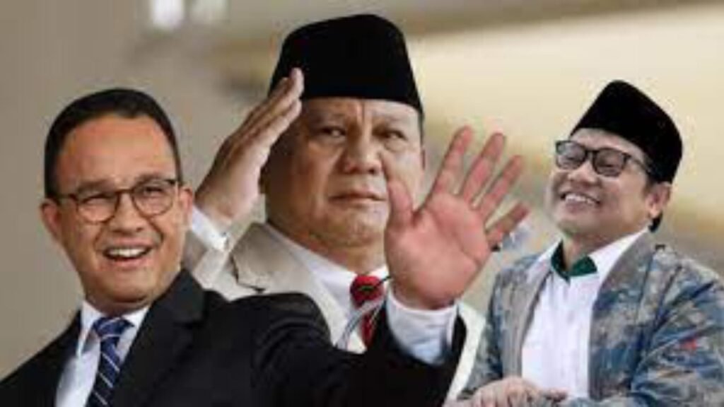 Anies Baswedan, Prabowo Subianto dan Muhaimin Iskandar.