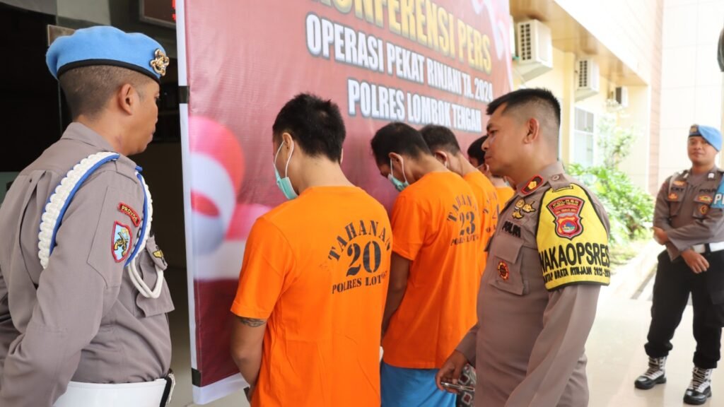 11 tersangka kasus narkoba di tahan di Polres Lombok Tengah hasil ungkap Januari - Maret 2024.