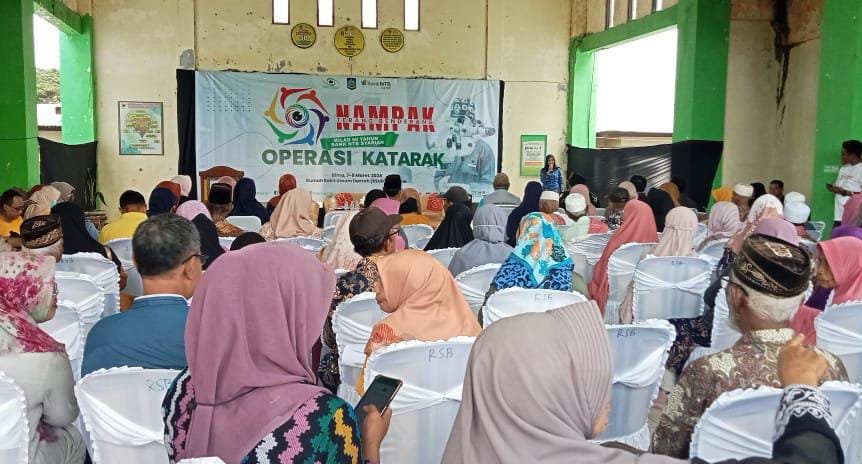 Kegiatan operasi katarak gratis di RSUD Sondosia Kabupaten Bima, Jumat (8/3/2024).