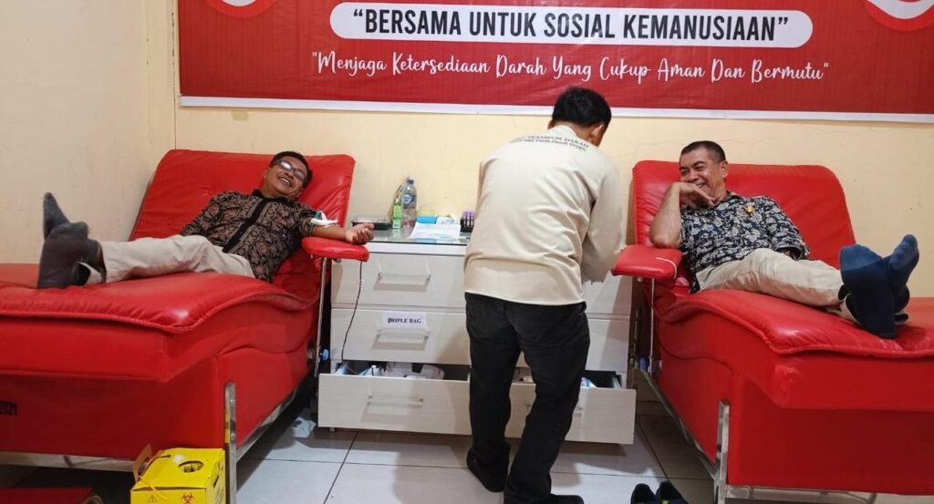 Kegiatan donor darah di RSUD Dompu jelang Ramadhan, Sabtu (9/3/2024).