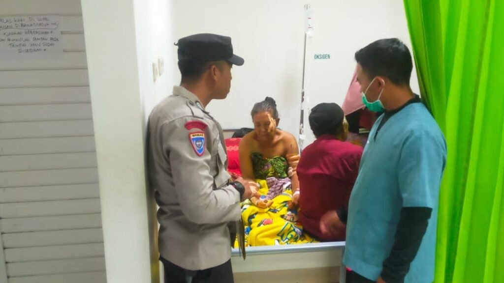 Diserang babi hutan, tiga warga Sembalun Lombok Timur dilarikan ke Puskesmas, Selasa (16/4/2024).