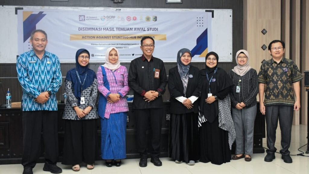 PJ Bupati Lombok Timur dengan pihak Dinas Kesehatan dan tim UK Research and Innovation (UKRI).