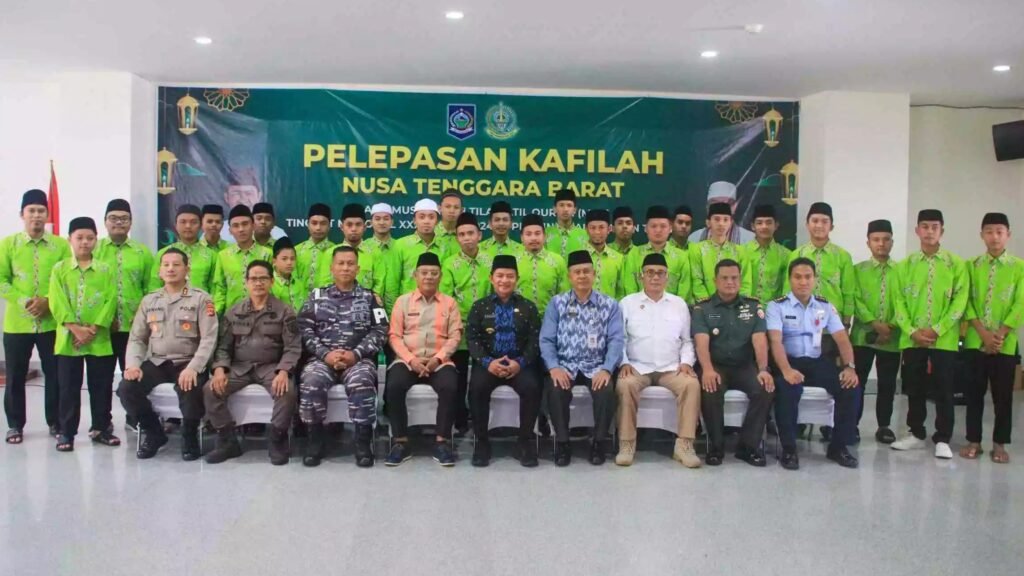 Penjabat (PJ) Gubernur NTB Hassanudin melepas 53 peserta atau kafilah Provinsi NTB untuk mengikuti Musabaqah Tilawatil Qur’an (MTQ) XXX tingkat nasional Tahun 2024 di Kota Samarinda, Provinsi Kalimantan Timur (Kaltim) yang digelar mulai 8 September hingga 16 September.