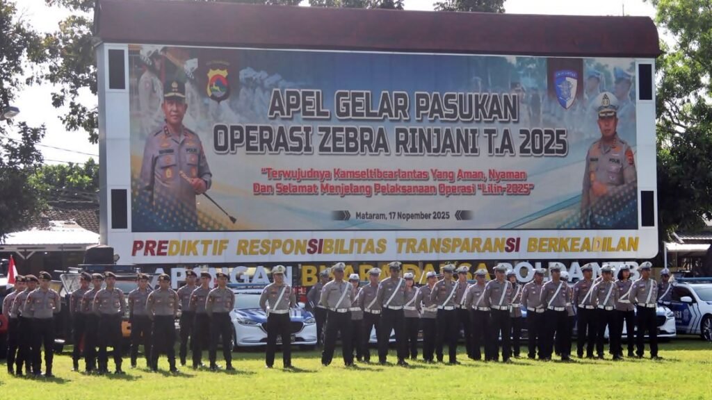 Apel Gelar Pasukan Operasi Zebra Rinjani di Lapangan Bharadaksa Polda NTB