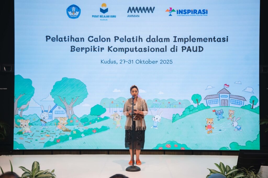 Suasana pembukaan Pelatihan Calon Pelatih Implementasi Berpikir Komputasional di PAUD yang digelar di Pusat Belajar Guru Kudus, 27–31 Oktober 2025