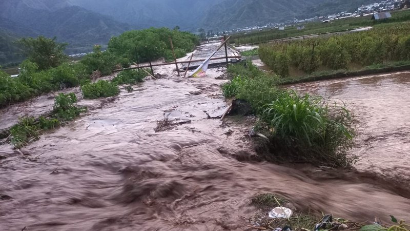 Area sawah warga di Sembalun yang terendam banjir