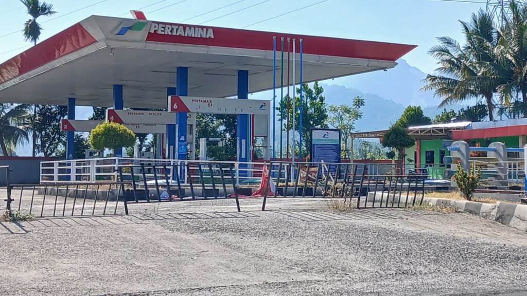 SPBU yang ada di Tanjung, Lombok Utara. (Foto. kicknews.today/Anggi)