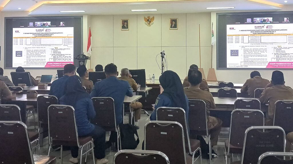 KPK saat Rakor bersama Pemda se NTB melalui Zoom Meeting. (Foto. kicknews.today/Anggi)