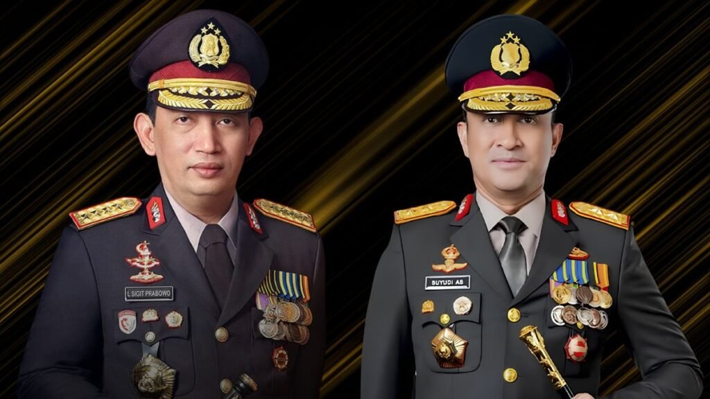 Jenderal Pol Listyo Sigit Prabowo (kiri) dan Komjen Pol Suyudi Ario Seto. DPR RI menyetujui Suyudi sebagai Kapolri pengganti Listyo Sigit dalam rapat paripurna, Kamis (1/10/2026).