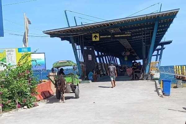 Tampak Pelabuhan Bangsal. (Foto . kicknews.today/Anggi)