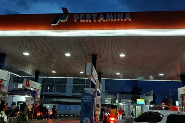 Salah satu gerai Pertamina yang ada di Mataram. (Foto. kicknews.today/Anggi)