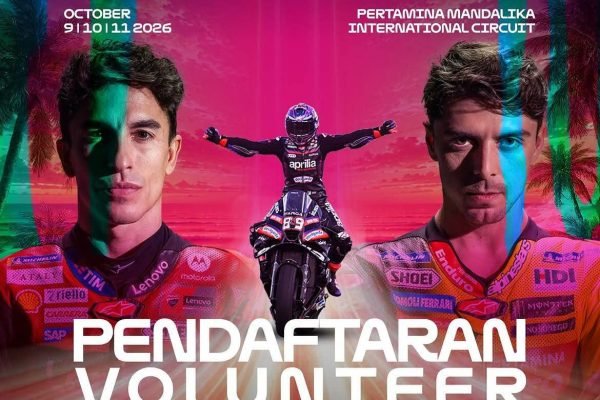 Sebanyak 2.500 tenaga volunteer dibutuhkan untuk mendukung penyelenggaraan Pertamina Grand Prix of Indonesia 2026 yang akan berlangsung di Pertamina Mandalika International Circuit, Lombok Tengah, NTB, pada 9–11 Oktober 2026. (foto kicknews.today/ist)