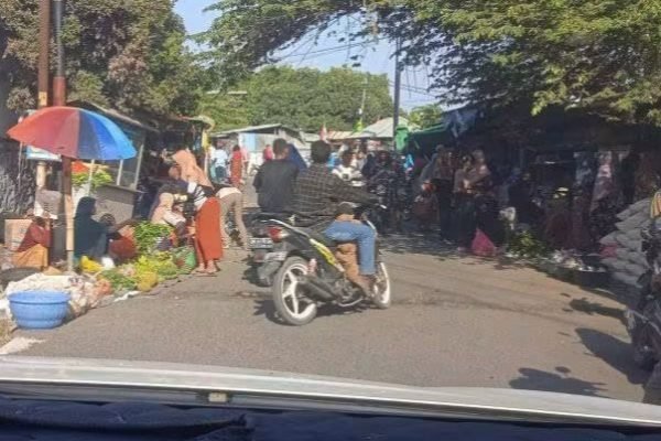 Suasana pasar ancak, Desa Karang Bajo, Kecamatan Bayan, KLU. (Foto. kicknews.today/Ist)