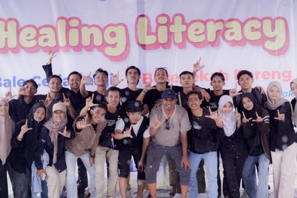 Rumah belajar Bale Ceria Lanji gelar kegiatan healing literacy di Desa Pengadang, Lombok Tengah.