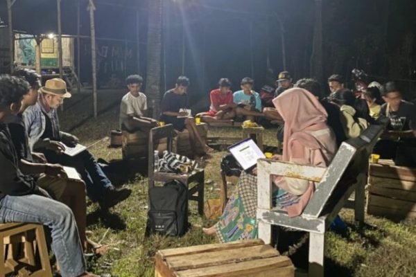 Suasana aktivitas di Sanggar Anak Gunung (SAG) di Lombok Utara. (Foto. kicknews.today/Ist)