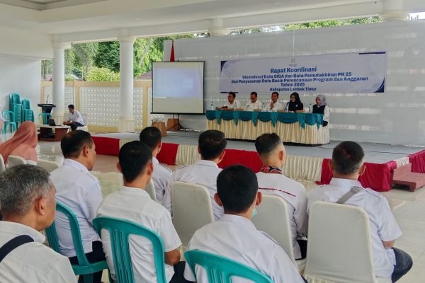 Rakor diseminasi data SIGA dan Data Pemutakhiran PK25 dan Penyusunan Data Basis Perencanaan Program dan Anggaran tahun 2025. Foto: Dok. DP3AKB