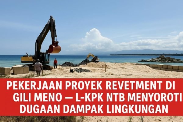Proyek di Gili Meno. Foto ist/kicknews.today