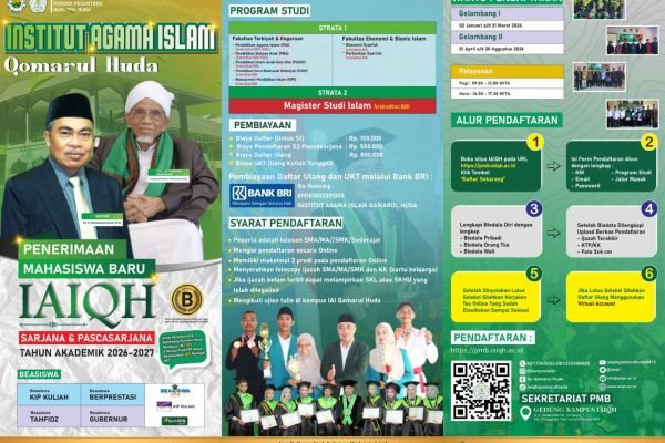 Pamflet IAI Qamarul Huda, Lombok Tengah. (Foto. kicknews.today/Ist)