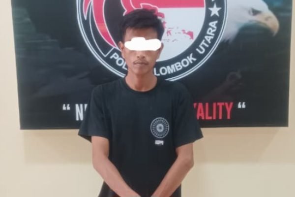 J alias A alias L (33) Pelaku pengedar sabu di Lombok Utara. (Foto. kicknews.today/Ist)