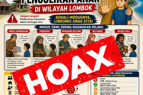 Fyaler penculikan anak yang tersebar adalah hoax (foto/kicknews.today/ist)