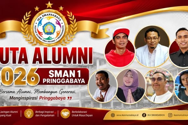 Banner Duta Alumni SMA 1 Pringgabaya. (Foto. kicknews.today/Ist)