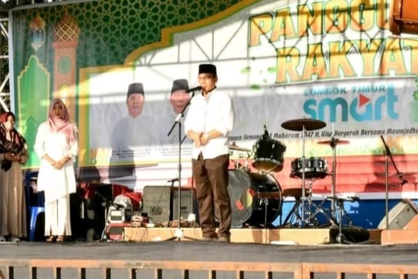 Wakil bupati Lombok Timur, H. Moh. Edwin Hadiwijaya saat pembukaan Muharram Expo