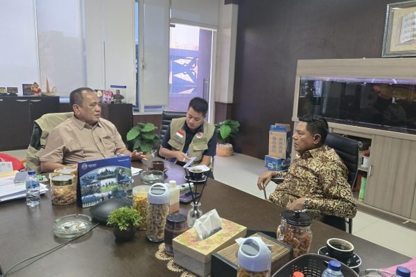 Bupati Lombok Timur, H, Haerul Warisin saat audiensi dengan BNPB, foto: dok. Pemda Lotim