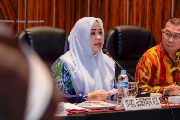 Wakil Gubernur NTB Indah Damayanti Putri saat menerima kunjungan Komisi IX DPR RI di Mataram. (foto kicknews.today/ist)