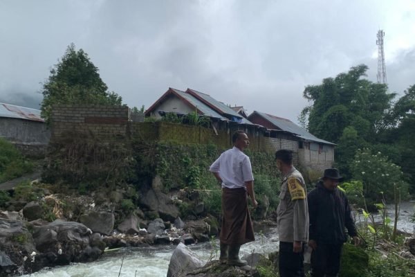 Aliran sungai dugaan tempat hilang korban di Sembalun Lombok Timur. Foto. Ist
