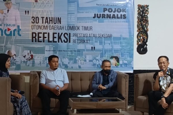Diskusi pojok jurnalis Lombok Timur di rumah BUMN. Foto. Ist