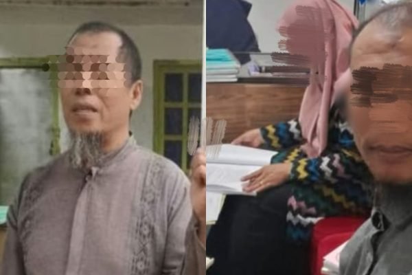 Dua terduga pelaku pencabulan santri di salah satu Ponpes di Kecamatan Belo Kabupaten Bima NTB.