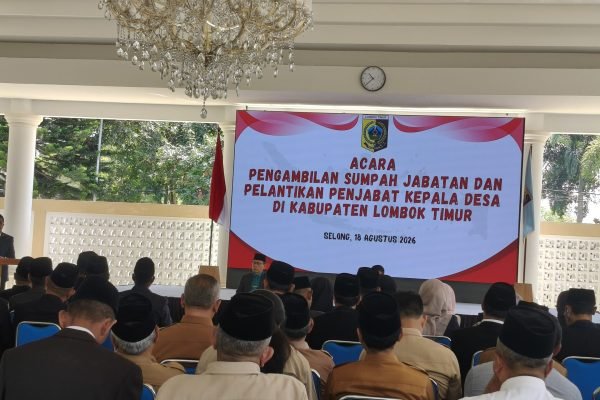 Pelantikan PJ Kades se Lombok Timur. Foto. Ist