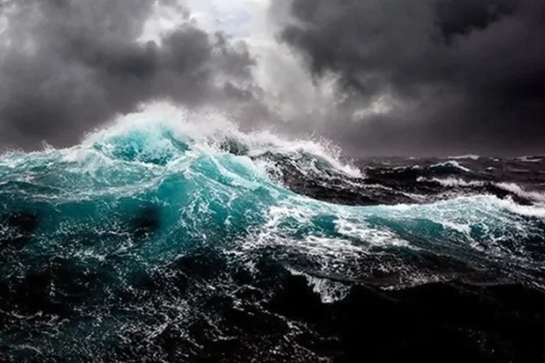 Ilustrasi gelombang laut