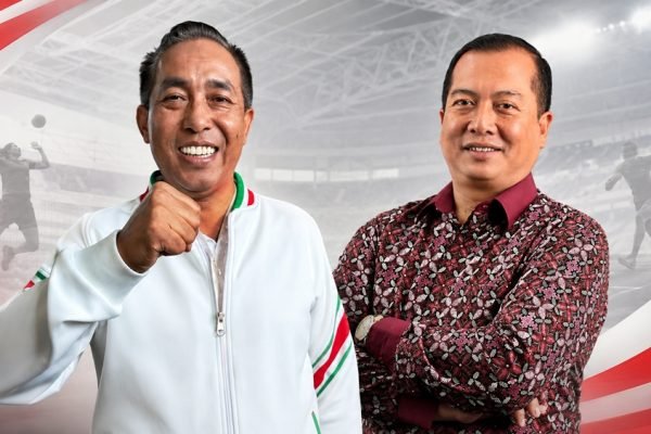 Mori Hanafi dan Gubernur NTB Lalu Muhamad Iqbal menjadi dua figur yang meramaikan bursa Ketua KONI NTB periode 2026–2030. Kontestasi kali ini menjadi sorotan karena berlangsung menjelang NTB menjadi tuan rumah PON 2028. (Ilustrasi/kicknews.today)