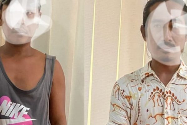 SL dan SJ, Dua Terduga Pengedar Sabu di Wilayah Pemenang. (Poto kicknews.today/Ist)