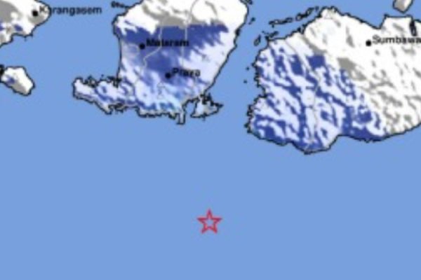 Peta titik gempa bumi rilis BMKG.