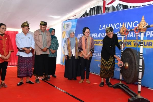 Peluncuran integrasi layanan primer oleh PJ Bupati Lombok Timur, H.M Juani Taofik dan stakeholder terkait, Kamis (25/7/2024).