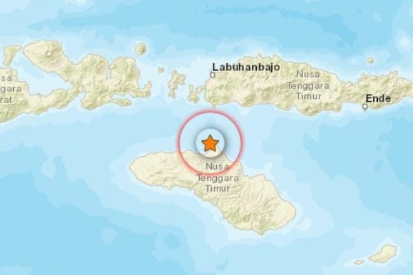 Peta gempa bumi rilis BMKG.