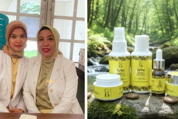 Owner OsHien Skincare, Rany Oshien dan Winner Putri Hijab NTB 2022, Iin Karina.