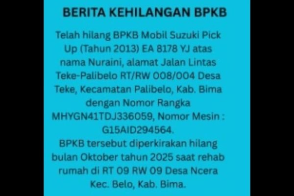 Info kehilangan
