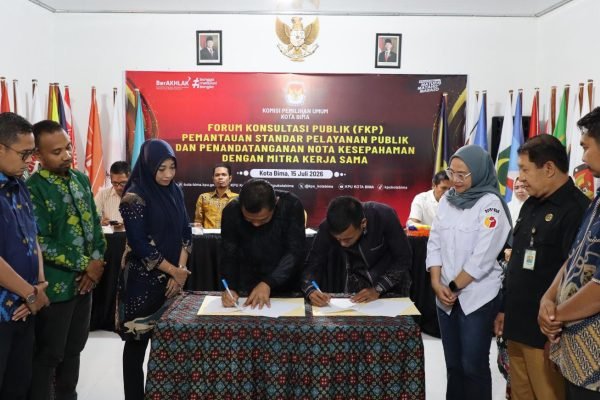 KPU Kota Bima jalin kerjasama dengan 5 mitra.