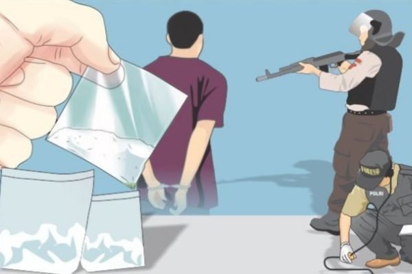 Ilustrasi penangkapan sabu