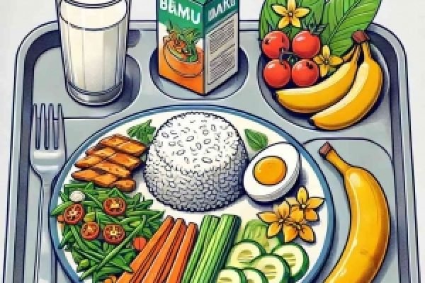 Ilustrasi makan bergizi