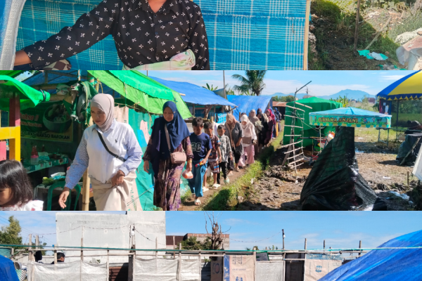 Nurmah penunggu toilet umum di depan asrama Haji Embarkasi Lombok (foto kicknews.today/wn)