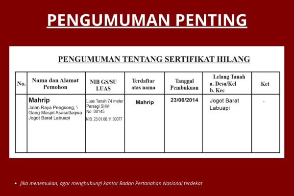 pengumuman